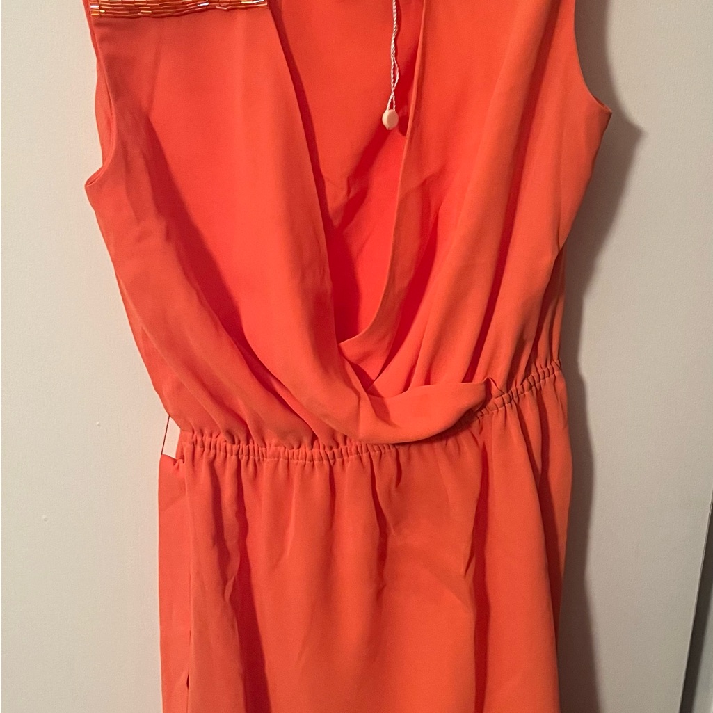 Erin By Erin Fetherston Orange Mini Dress